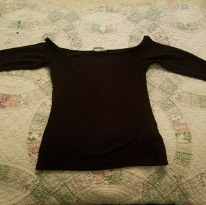 Black off the shoulder top